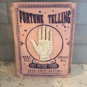 Vintage Inspired Victorian Gothic Fortune Teller Halloween Faux Resin Book NWOT